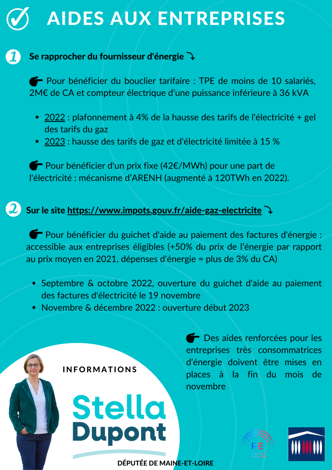 Aides aux entreprises impactées par l